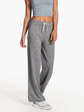 Vuori Halo Essential Wide Leg Pants - Heather Grey Small Long